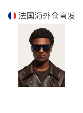 自营欧洲直邮Ferragamo菲拉格慕 男士黑色醋酸纤维矩形太阳镜