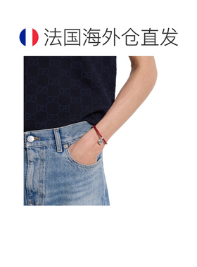 自营欧洲直邮GUCCI古驰 Blind for Love红色皮革吊饰手链男女通用
