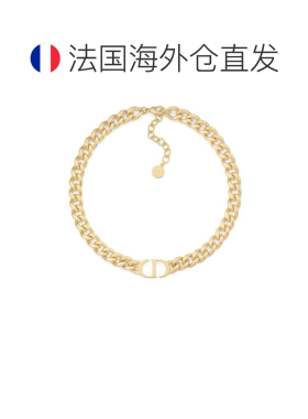 自营1h可退 欧洲直邮Dior 迪奥 30 Montaigne系列女士金色黄铜项