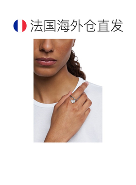 自营欧洲直邮Diesel迪赛 1DR女士银灰色不锈钢包袋吊坠戒指