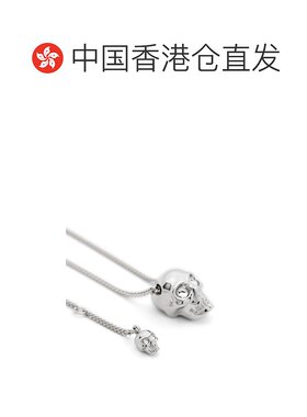 1h可退 MCQUEEN 亚历山大 麦昆 男士 Skull项链 809456J1吊坠配饰