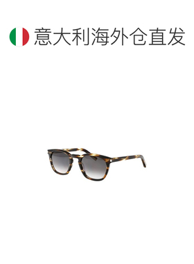 1h可退 欧洲直邮SAINT LAURENT 男士太阳镜 SL28045 CO 黑色 徽标
