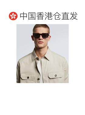 1h可退 香港直邮Zegna 杰尼亚 男士 矩形太阳眼镜 brown棕色 舒适