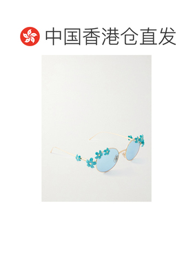 香港直邮LOEWE 罗意威 女士 + Paula's Ibiza 精饰圆框镀金太阳眼