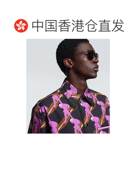 1h可退 香港直邮Gucci 古驰 男士 圆形太阳眼镜 colorful花色 舒