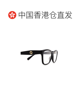 香港直邮GUCCI 女士眼镜 GG0798O004 SS2023 黑色 黑色徽标平光镜