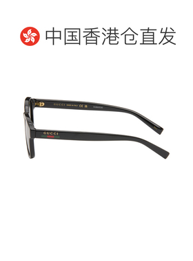 1h可退 香港直邮Gucci 古驰 男士 黑色 Institutional Logo 太阳