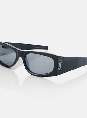 1h可退 香港直邮Saint Laurent 圣罗兰 女士 交织图案矩形太阳眼