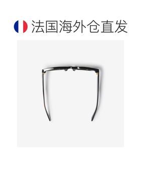 自营欧洲直邮Burberry博柏利 女士深卡其色醋酸纤维格纹嵌饰方框