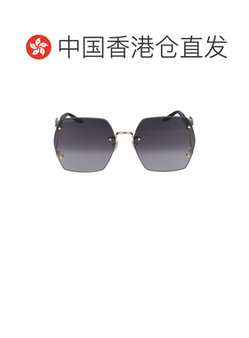 1h可退 香港直邮Gucci 古驰 女士 徽标太阳眼镜 GG1562S metal金
