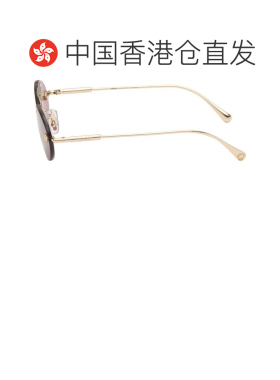 1h可退 香港直邮versace 范思哲 女士 金色 Medusa Light 太阳镜