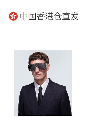 1h可退 香港直邮Gucci 古驰 男士 GG 大款太阳眼镜 black黑色 舒