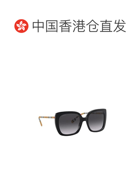 香港直邮BURBERRY 女士眼镜 BE432338538G AW2025 黑色 徽标条纹