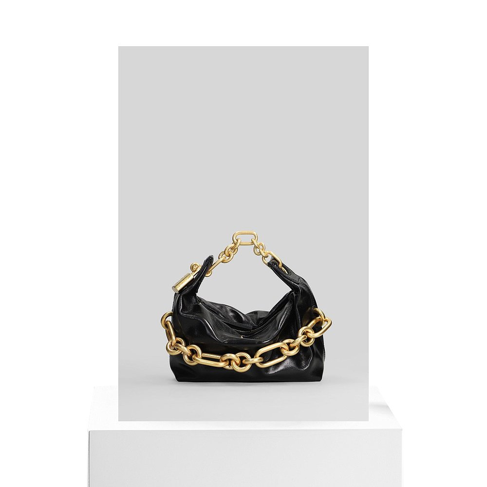 1h可退 香港直邮Balmain 巴尔曼 女士 Sync 迷你链条装饰皮革手提 - 图3