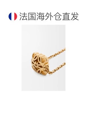 自营欧洲直邮Loewe罗意威 Anagram Bombe女士金色黄铜项链