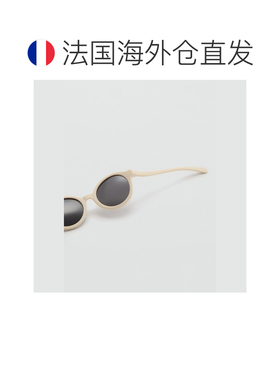 自营欧洲直邮Mango芒果 儿童淡黄色圆形镜框太阳镜