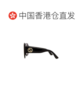 1h可退 香港直邮Gucci 古驰 女士 流行款织物方框太阳眼镜 GG0053