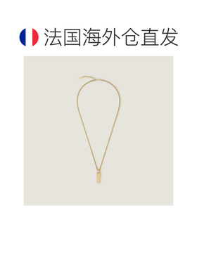自营欧洲直邮Givenchy纪梵希 Tape女士古金色金属珐琅项链