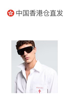 1h可退 香港直邮Gucci 古驰 男士 flat-top 双G太阳眼镜