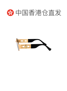 1h可退 香港直邮versace 范思哲 男士 金色不锈钢太阳眼镜 0VE226