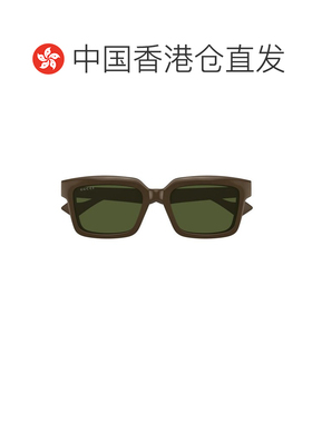香港直邮GUCCI 男士太阳镜 GG1543S002 SS2025 绿色 几何框太阳镜