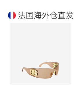 欧洲直邮BALENCIAGA Bossy Mask 太阳镜巴黎世家浅棕色