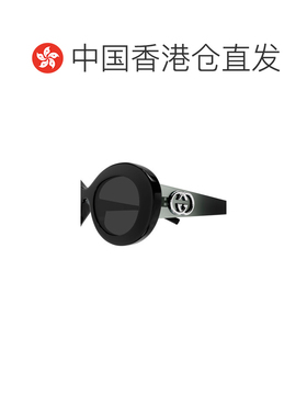1h可退 美国直邮Gucci 古驰 女士 圆框醋纤太阳眼镜 black黑色 舒