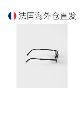 自营欧洲直邮PRADA普拉达 男士黑色偏光镜片金属标志性金属板太阳