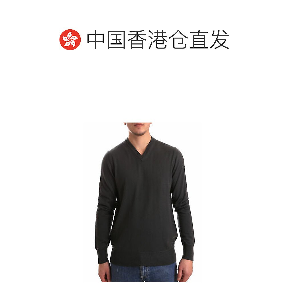 香港直邮EA7 Emporio Armani V领徽标毛衣 6ZPMZ7 PM04Z阿玛尼