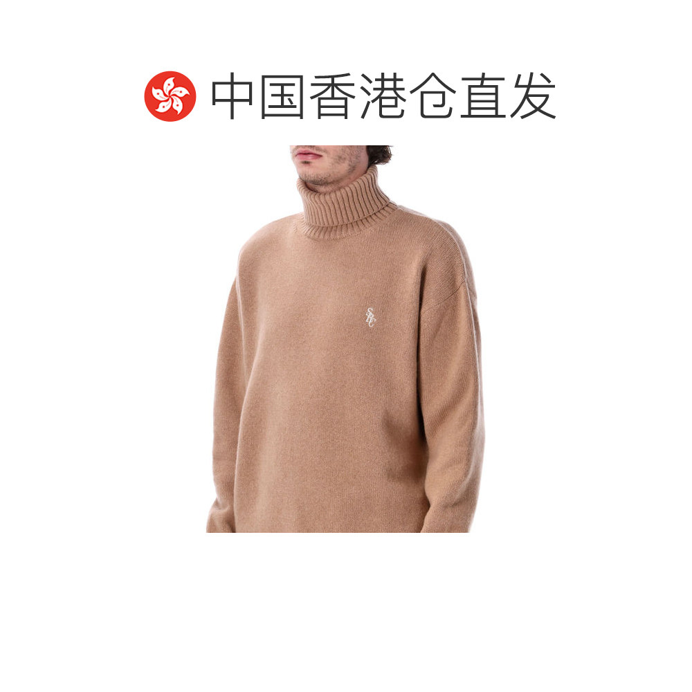 1h可退 香港直邮SPORTY & RICH 男士 Rich 运动羊毛驼色高领上衣,淘宝优惠券,粉丝福利购,淘宝优惠卷