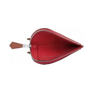 欧洲直邮Hermes爱马仕红色撞色徽标零钱包