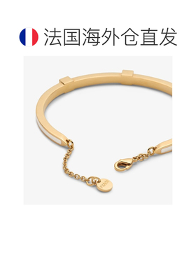 自营欧洲直邮Fendi芬迪 Forever Fendi女士白色金色金属FF Logo手