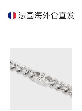 欧洲直邮CELINE(思琳) 男士TRIOMPHE SMALL GOURMETTE铑银色饰面