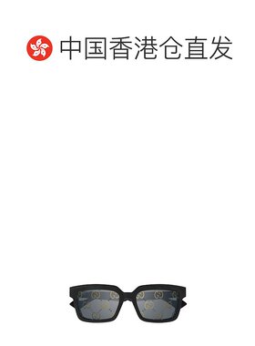 1h可退 香港直邮Gucci 古驰 男士 几何框太阳镜 GG1543S black黑
