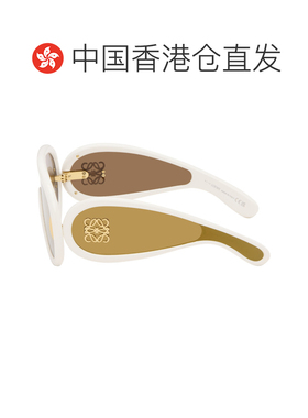 香港直邮LOEWE 罗意威 女士 白色 Wave Mask 太阳镜 LW40108I0025