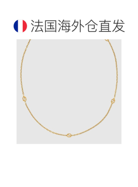 自营欧洲直邮Gucci古驰女士黄金联扣项链