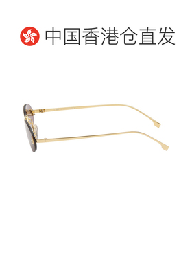 香港直邮Fendi 芬迪 女士 金色 First Crystal 太阳镜 FE4075USW5