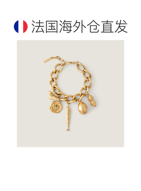 自营欧洲直邮Givenchy纪梵希 Lucky Charms女士金黄色黄铜吊坠链