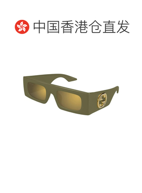 1h可退 香港直邮Gucci 古驰 女士 矩形太阳镜 GG1646S green绿色
