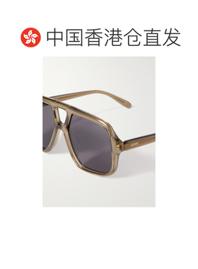 1h可退 香港直邮LOEWE 罗意威 男士 窄款矩形醋纤太阳眼镜 LW4016