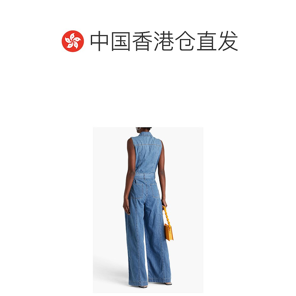 香港直邮Frame Denim女士束带褪色设计牛仔连体裤 SWLJS029-图1