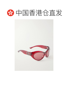 香港直邮Gucci 古驰 女士 G-detailed recycled-acetate 双猫眼太