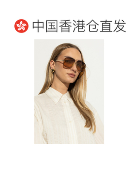 1h可退 香港直邮CHLOÉ 女士太阳镜 CH0348S0004 CO 黄色 Sunglass