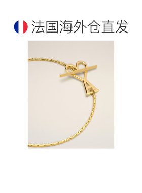自营欧洲直邮AMI 心之友金项链 2 合 1 黄铜链