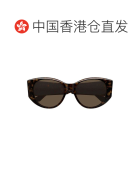 1h可退 香港直邮BALENCIAGA 女士太阳镜 BB0455S002 CO 咖啡色 全