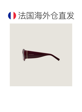 自营欧洲直邮Givenchy纪梵希 Bold女士酒红色醋酸酯椭圆矩形太阳