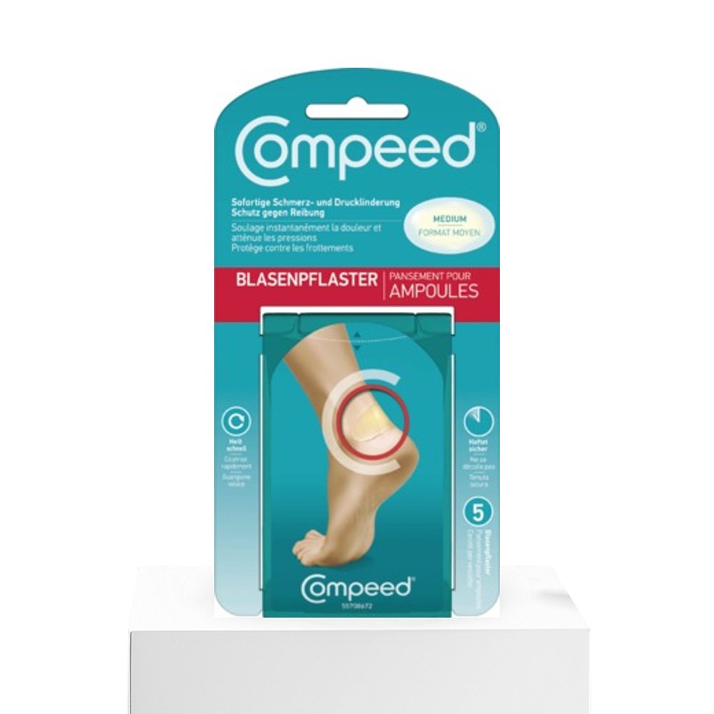 欧洲直邮compeed 凯必得防磨脚后跟贴水泡膏药 5片 - 图1