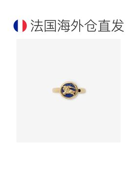 自营欧洲直邮Burberry博柏利 EKD Coin女士金色/蓝色黄铜戒指