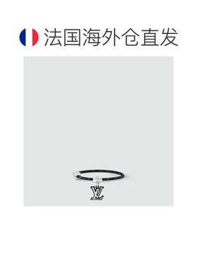 自营1h可退 欧洲直邮LV/路易威登 男士银色/黑色金属/帆布手链新