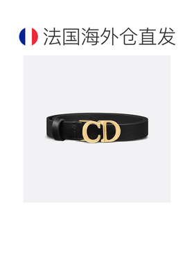 自营 欧洲直邮DIOR/迪奥 女士黑色光滑牛皮光泽凹【付后1h可退】